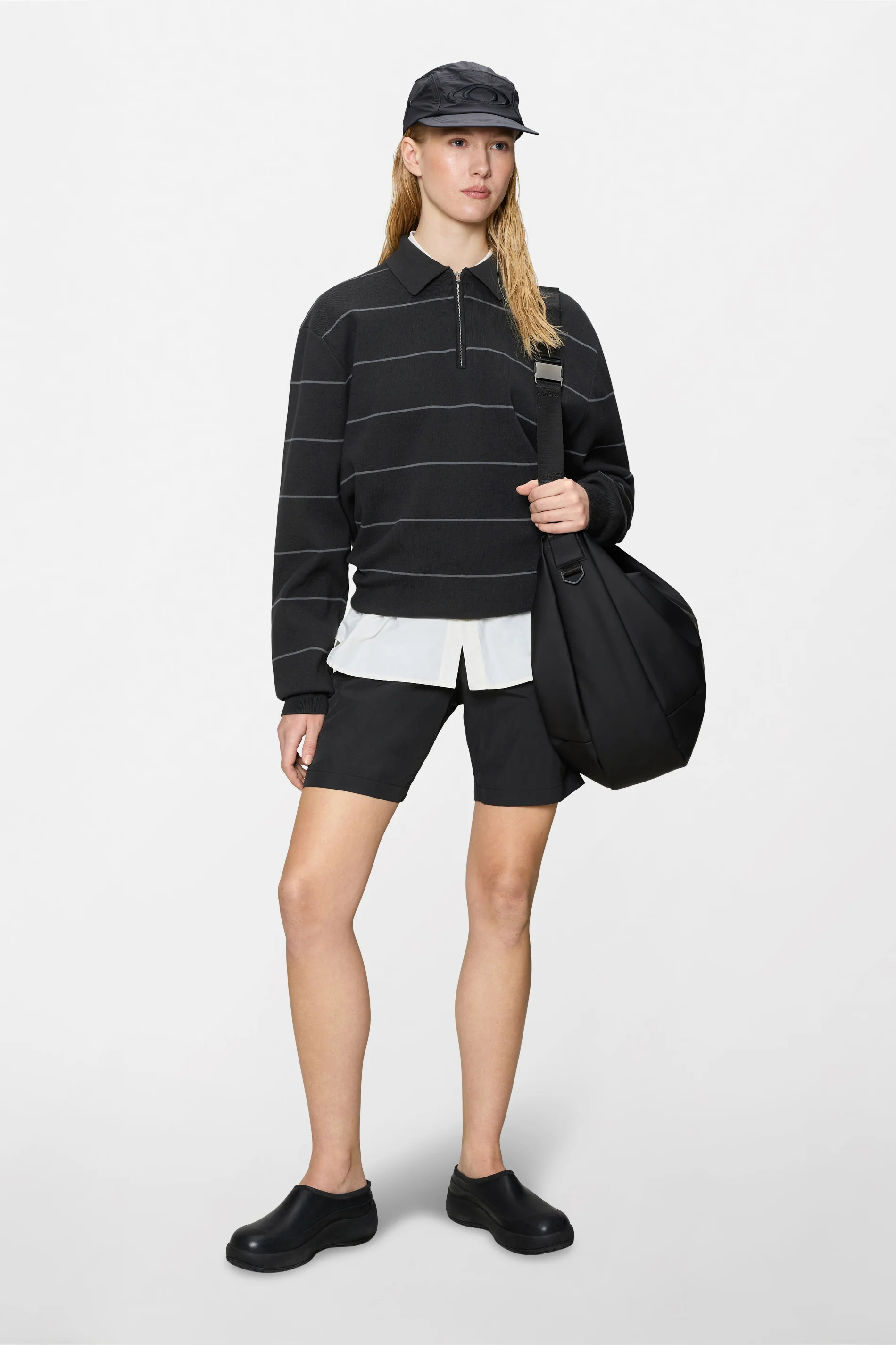 Striped Knit Long Sleeve Polo - Image 4
