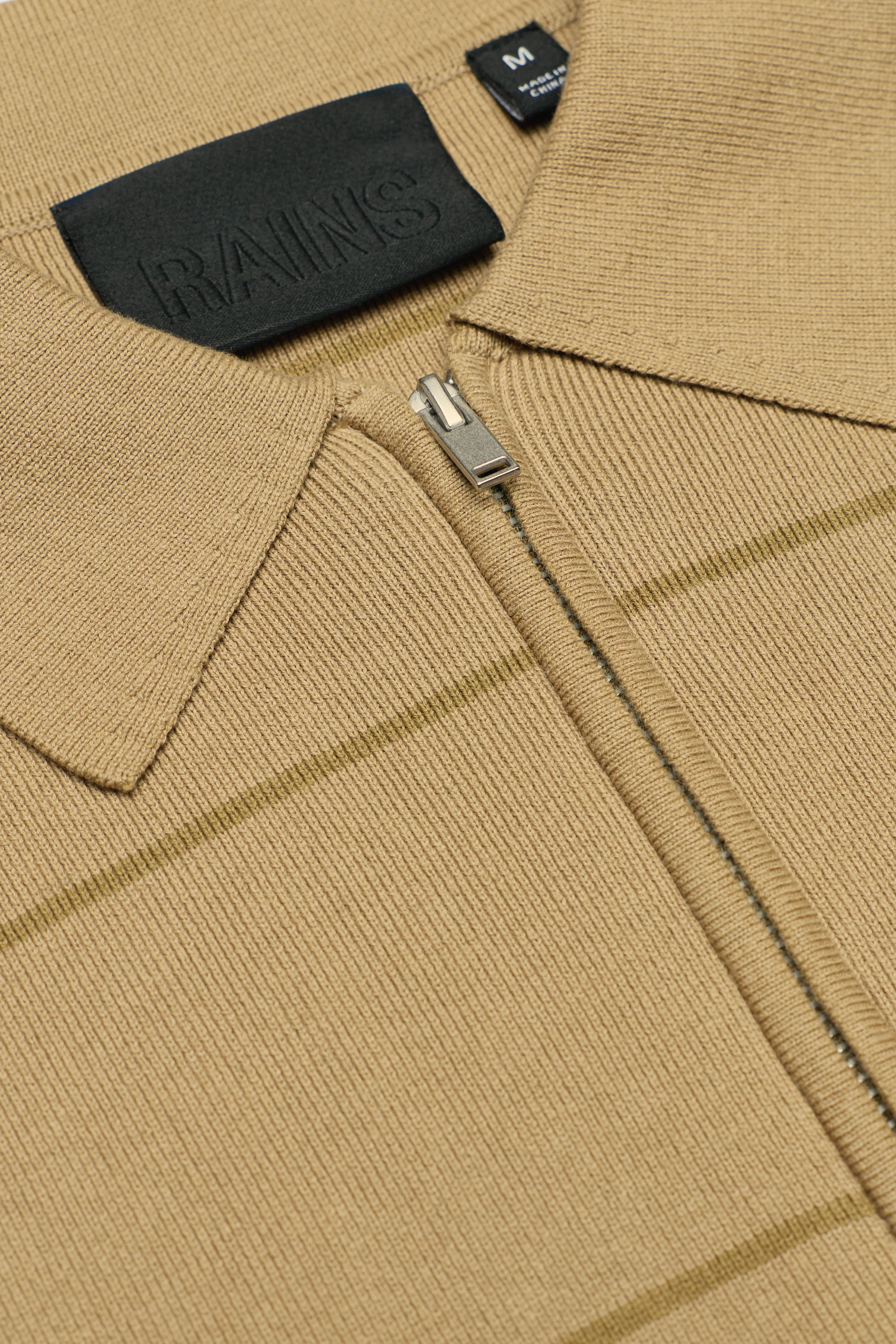 Striped Knit W Long Sleeve Polo - Image 10