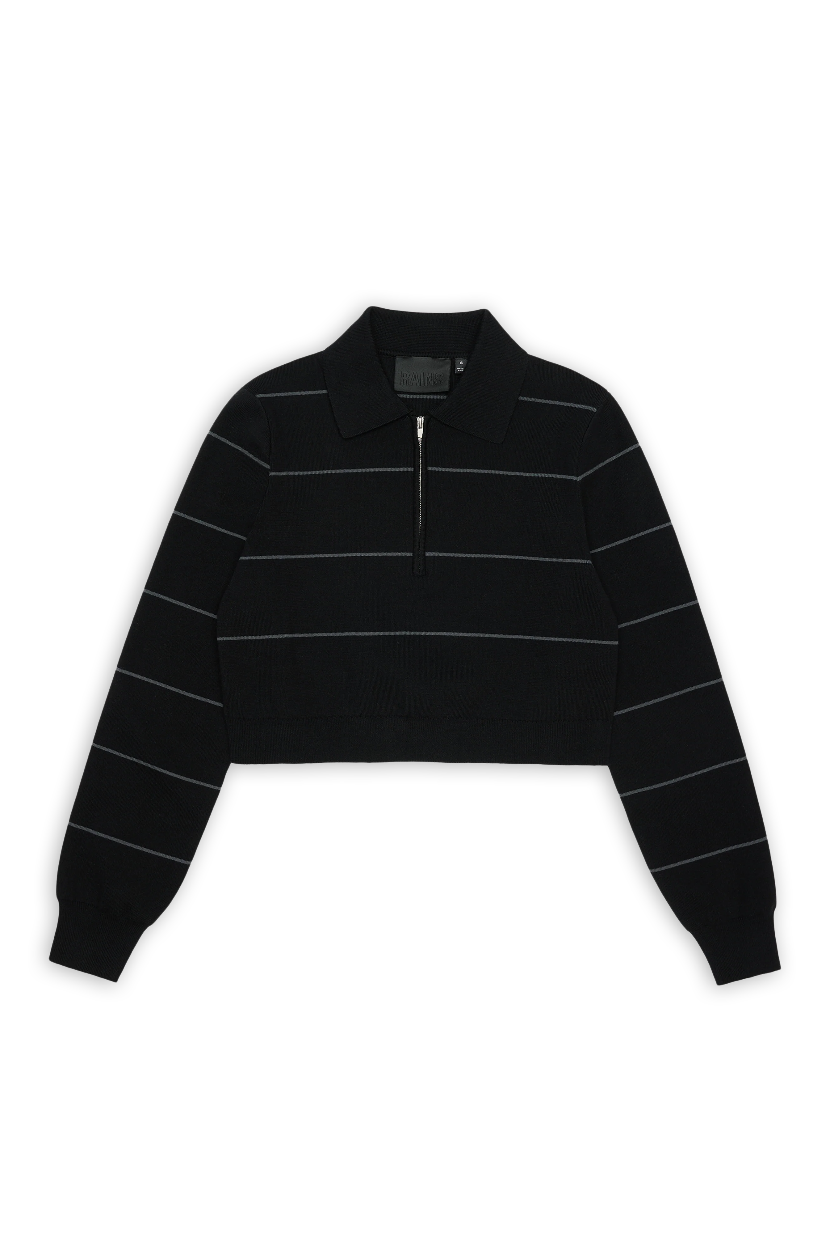 Striped Knit W Long Sleeve Polo - Image 5