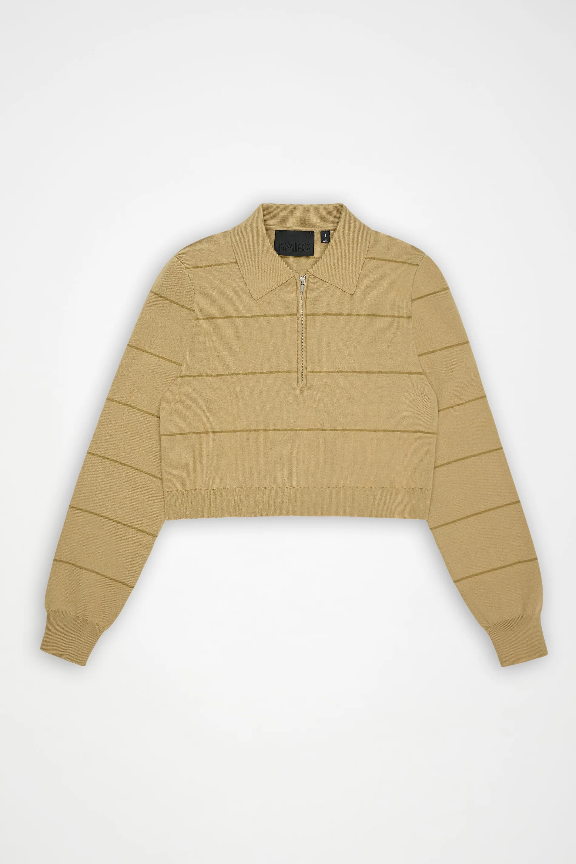Striped Knit W Long Sleeve Polo - Image 7